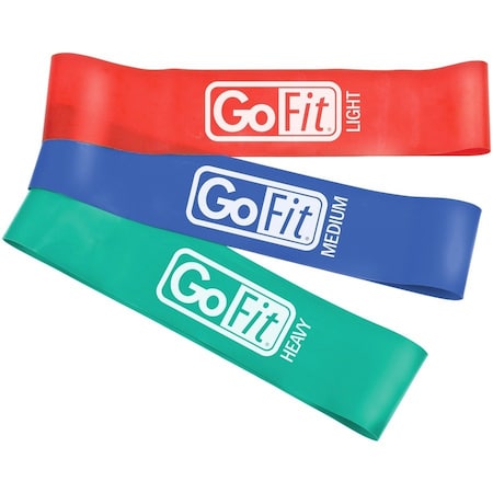 Gofit Power Loops with Flip Chart, 3 pk GF-PLP